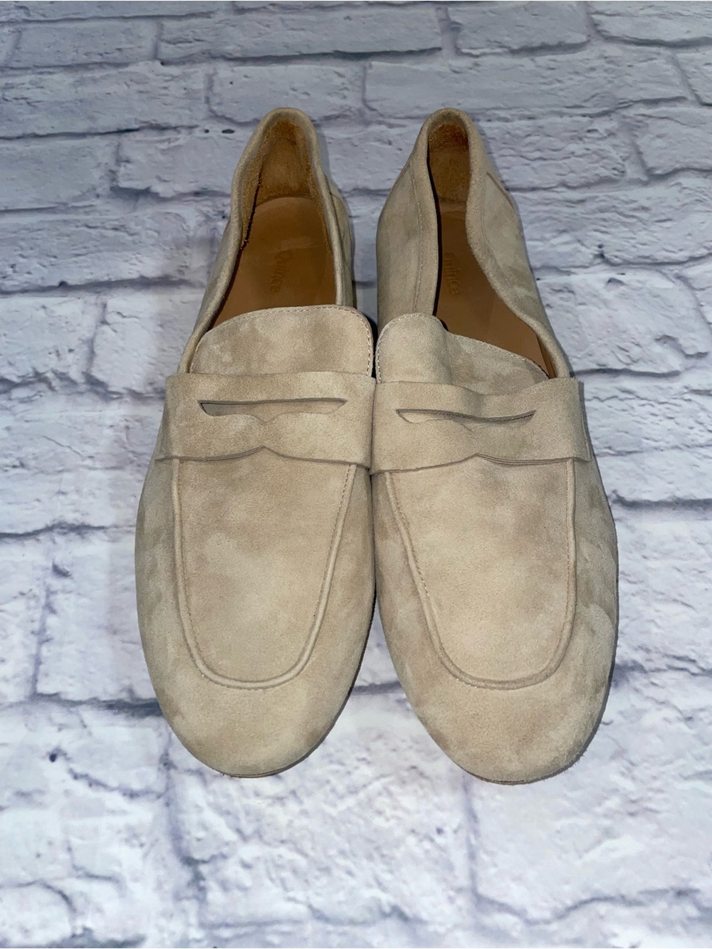 Quince Italian Suede Penny Loafer - Tan Size 9 - Picture 2 of 8